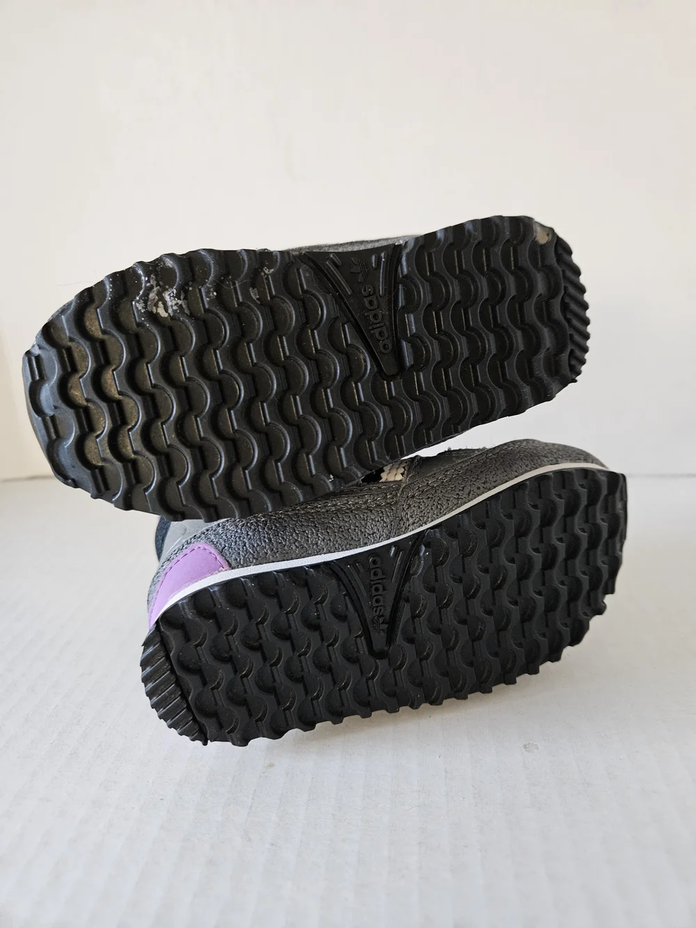 adidas Kids Grey, Pink & Purple Velcro Hightop Boots/sneakers - Picture 3 of 4